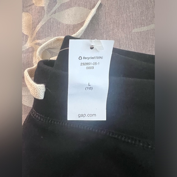 Gap Kids Black Sweat Pants With Gray Stripe Sz L (10) - Picture 4 of 5